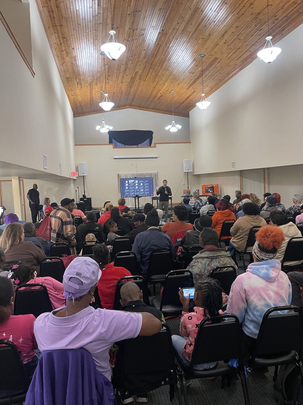 Full congregation gathered at Faith Temple Complex