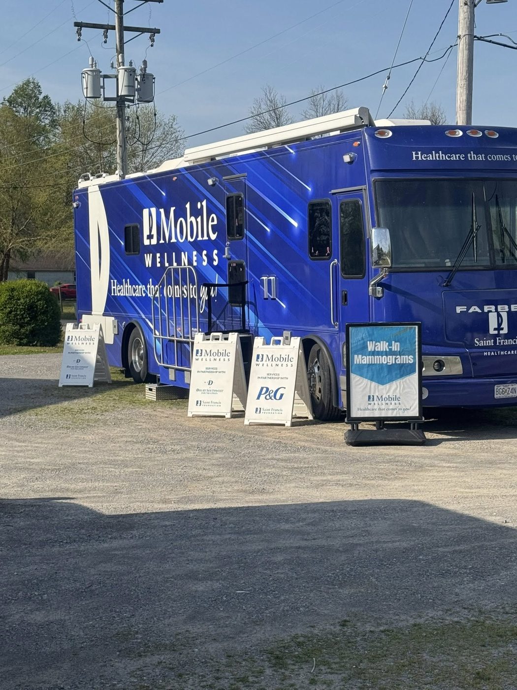 Mobile Wellness healthcare unit at Faith Temple Complex