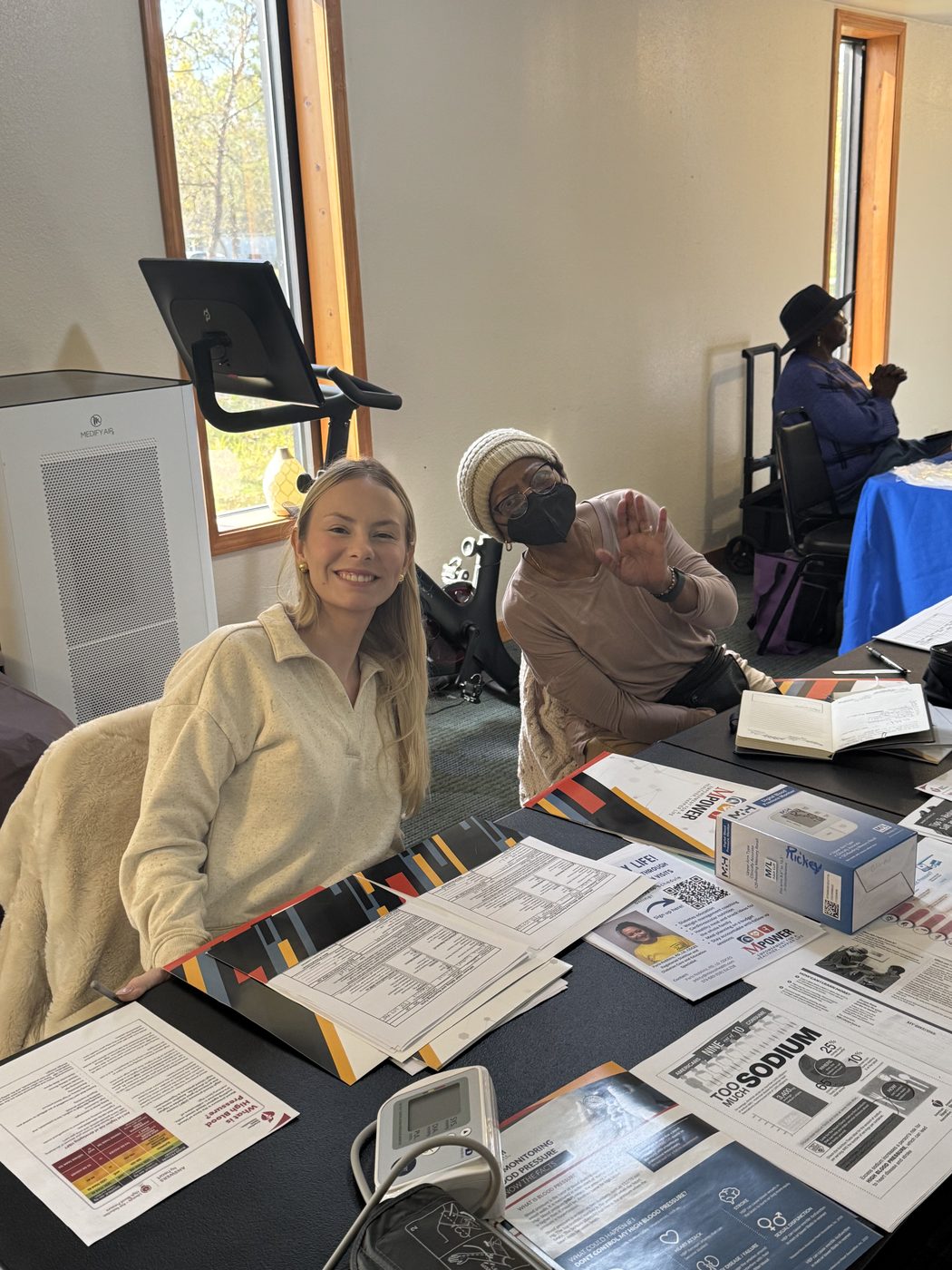 Blood pressure monitoring and heart health education program