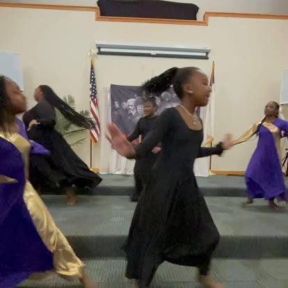 Praise dancers at Faith Temple Complex worship service